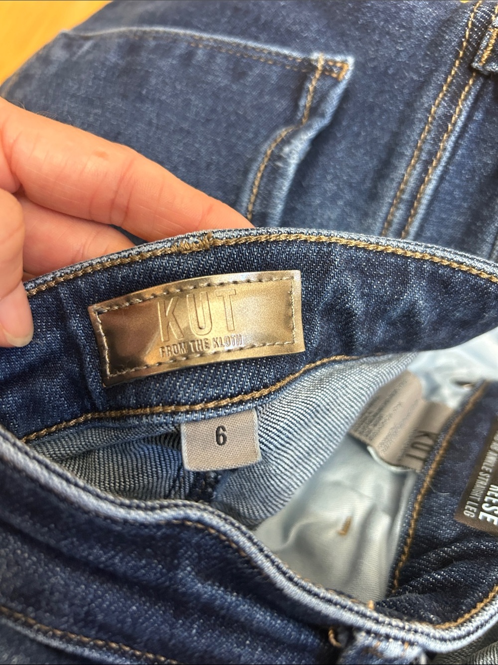 Kut From The Kloth High Rise Reese Fab Ab Ankle Straight Leg Denim Jeans size 6 - Picture 5 of 8